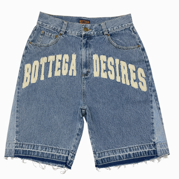 Deadstock Y2K Letter Embroidered Denim Shorts
