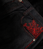 Deadstock Y2K Gothic Embroidered Black Baggy Jeans