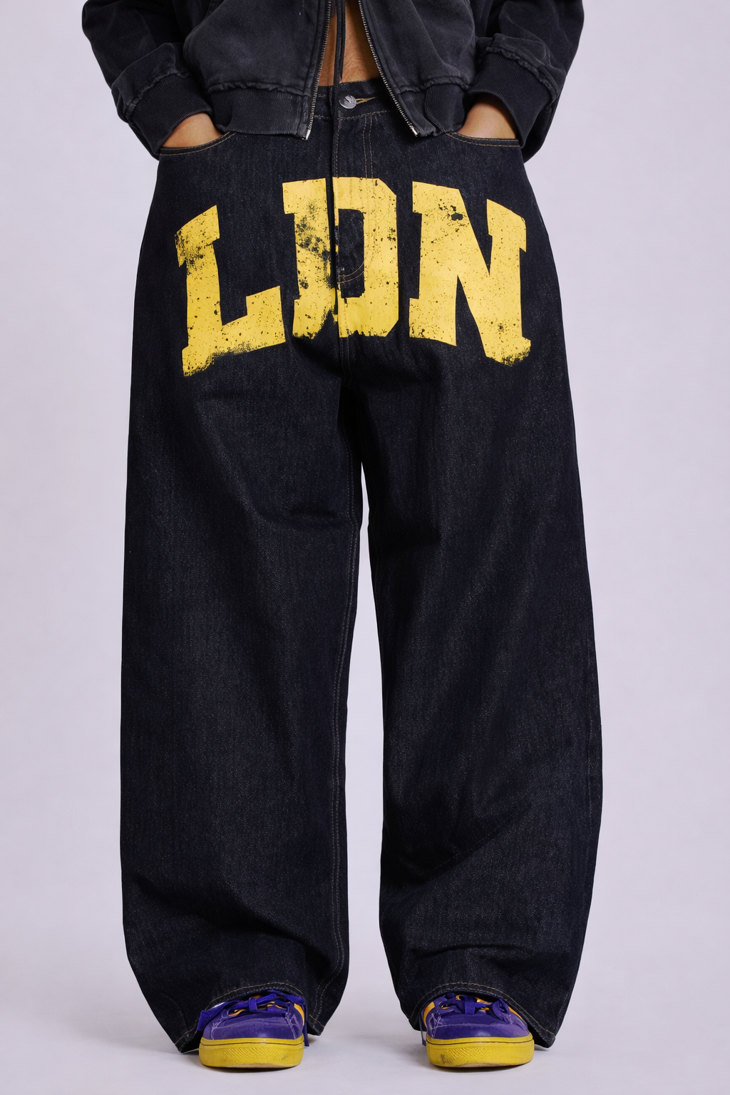 Deadstock Y2K LDN Print Baggy Jeans