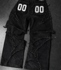 Deadstock. Patchwork Black Baggy Jeans
