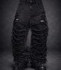Deadstock Distressed Tassel Baggy Jeans