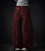 Deadstock Y2K Red Cargo Wide-Leg Pants
