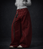 Deadstock Y2K Red Cargo Wide-Leg Pants