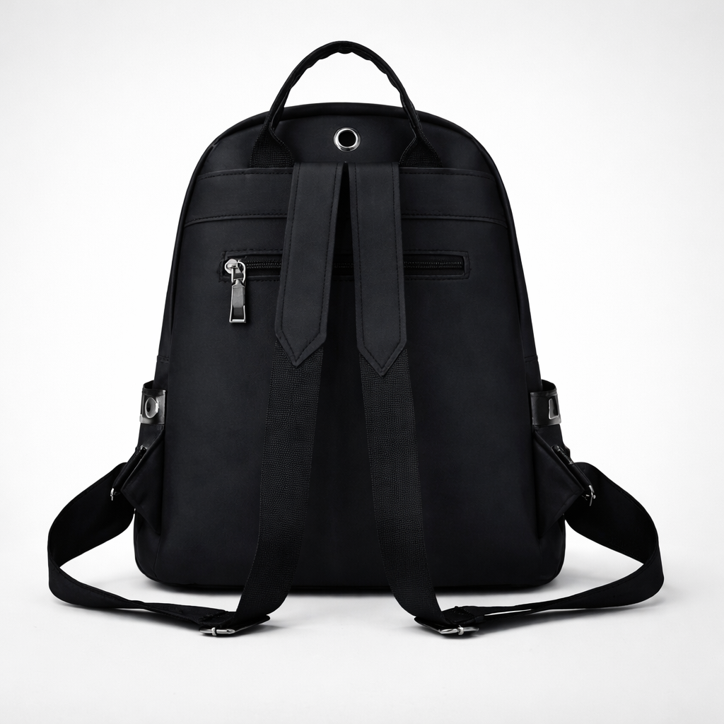 Deadstock Star Backpack – Y2K Black Canvas Rucksack