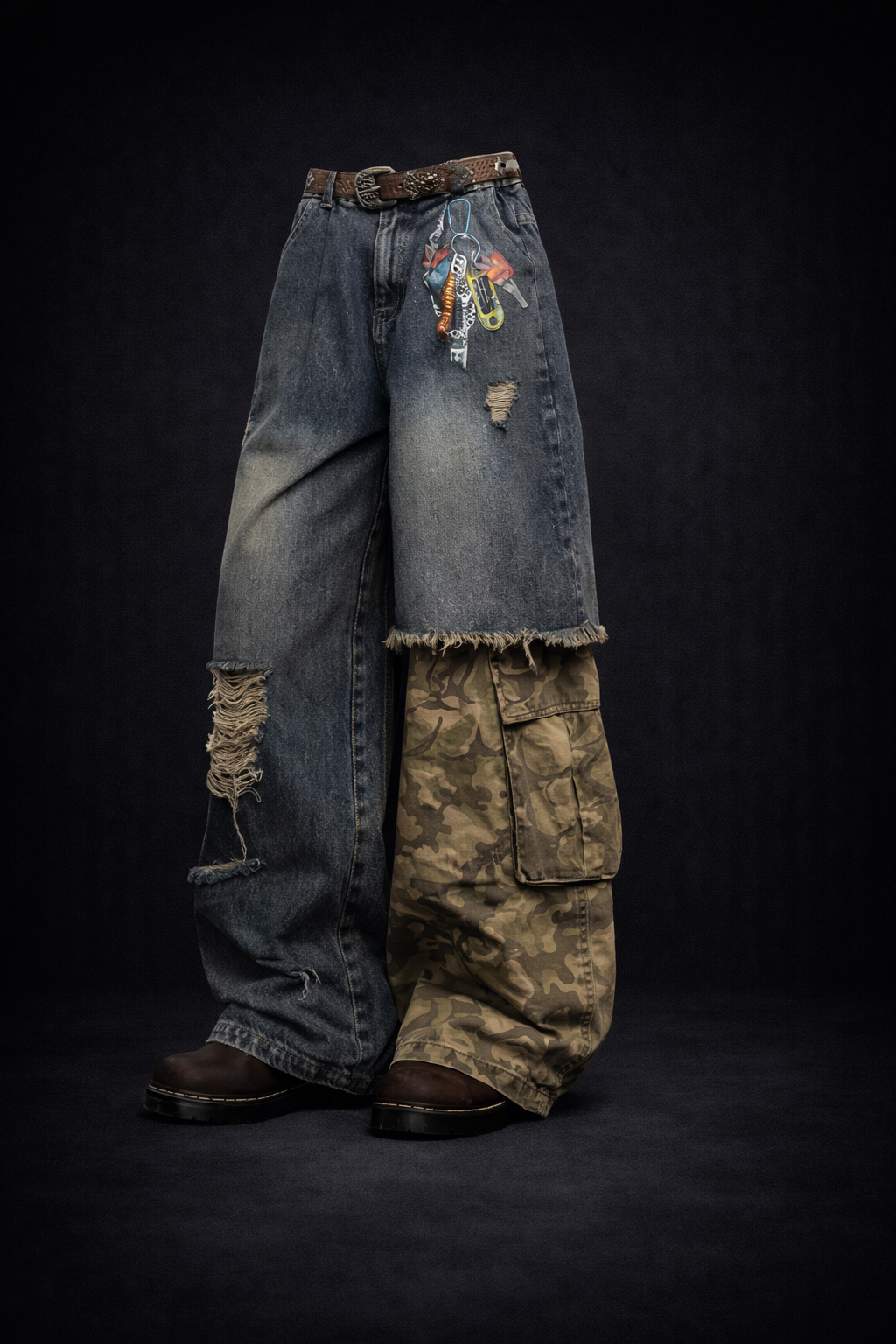 Deadstock Y2K Patchwork Baggy Jeans