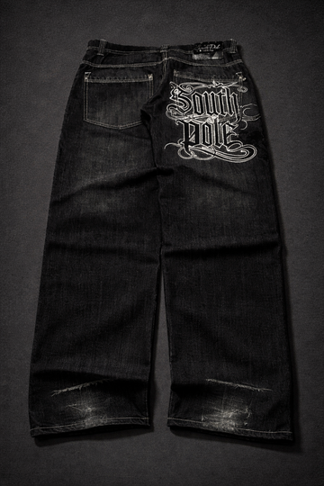 Deadstock Smith Pole Wide-Leg Black Jeans