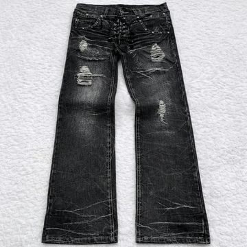 Deadstock Y2K Double-Waist Lace-Up Jeans