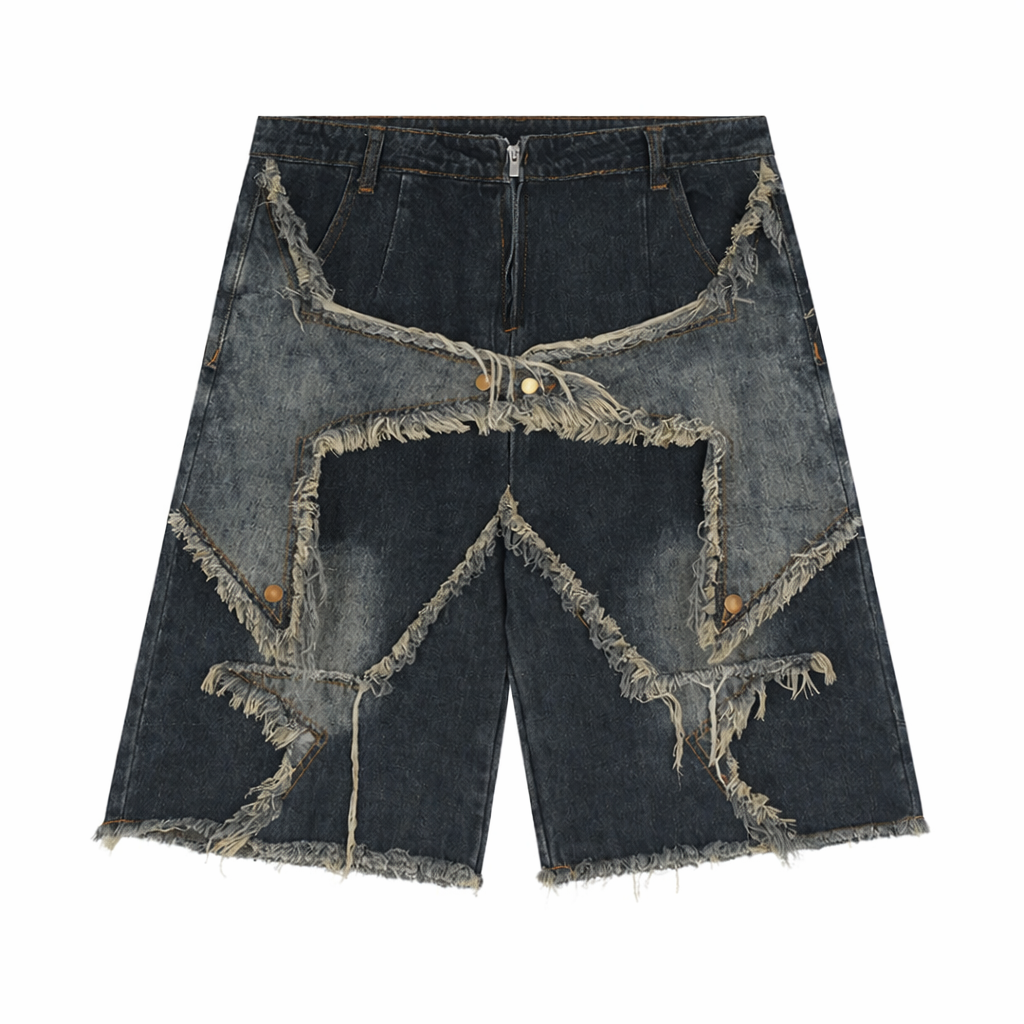 Deadstock Raw Hem Star Jorts