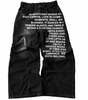 Deadstock. Y2K Letter Print Wide Leg Jeans