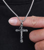 Deadstock. Cable Cross Stainless Steel Necklace