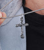 Deadstock. Cable Cross Stainless Steel Necklace