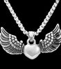 Deadstock. Wings Heart Stainless Steel Necklace