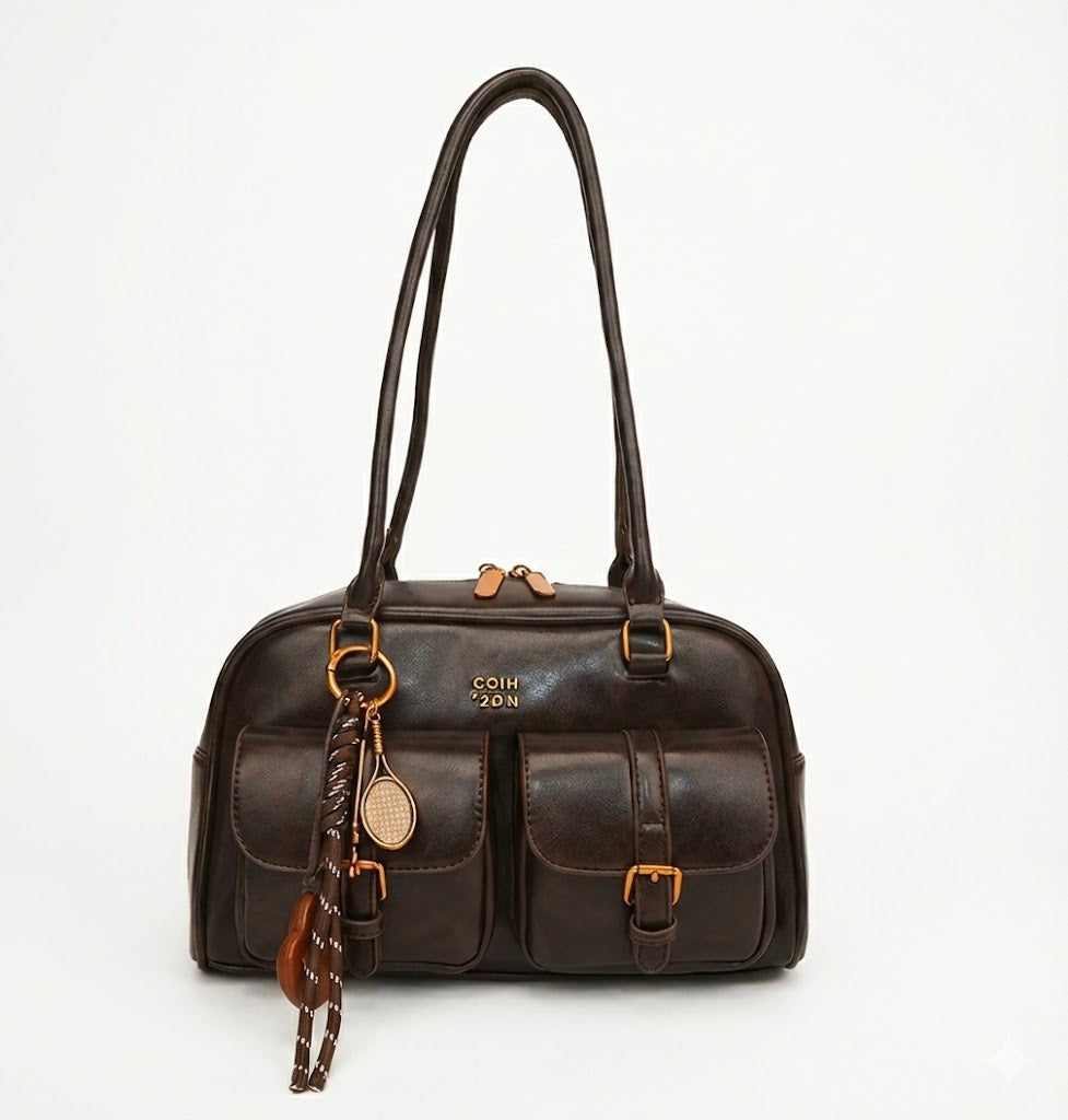Deadstock Vintage Coffee Brown Shoulder Bag