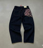 Deadstock Cherry Blossom Embroidered Baggy Jeans