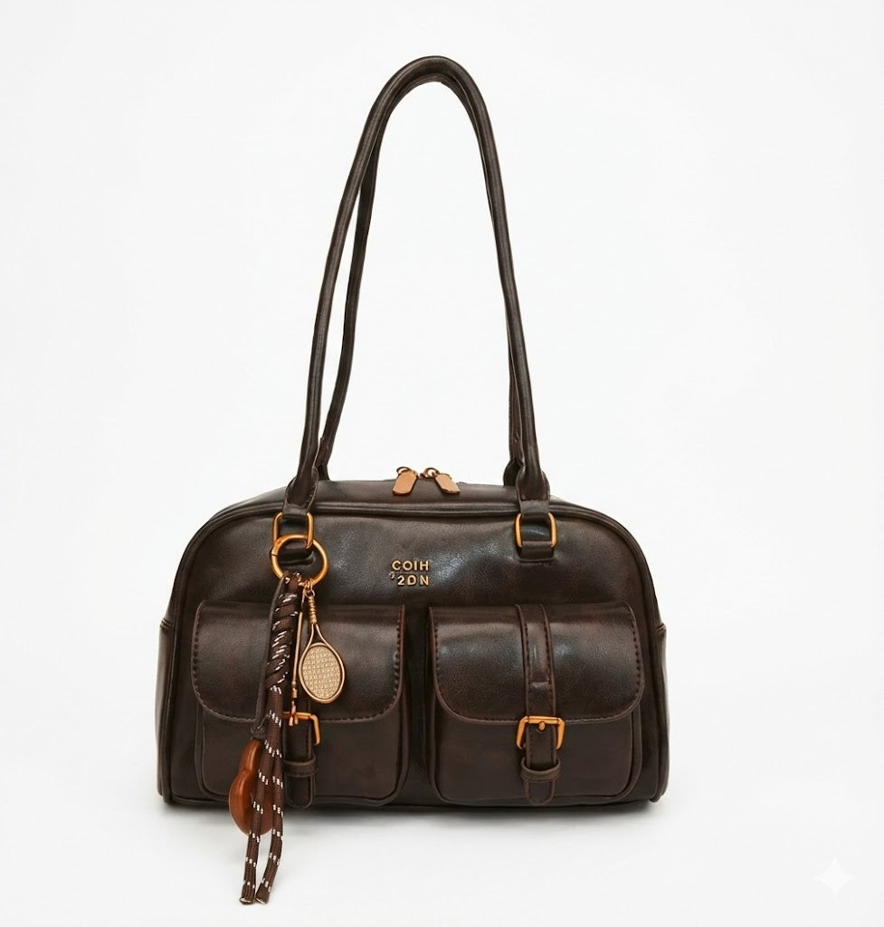 Deadstock Vintage Coffee Brown Shoulder Bag