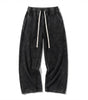 Deadstock Washed Black Baggy Sweatpants – Y2K Wide-Leg Distressed Cotton
